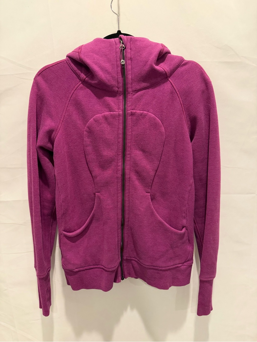 lululemon scuba Fuchsia full Zip-Up Hoodie size 6.activewear,yoga,lounge,cozy